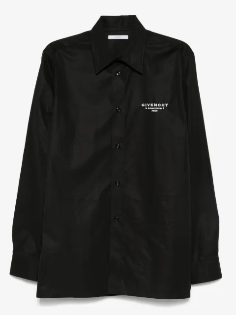 Givenchy logo-embroidered cotton shirt