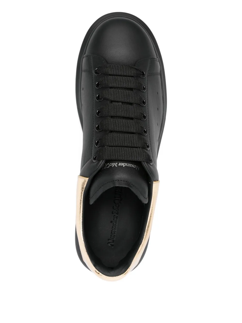 Alexander McQueen Oversized leather sneakers Zwart