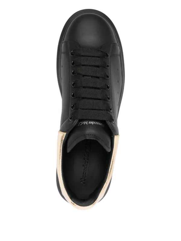 【関税込み】ALEXANDER MCQUEEN OVERSIZED LEATHER SNEAKERS Oversized leather sneakers in black - Mc Queen | Mytheresa