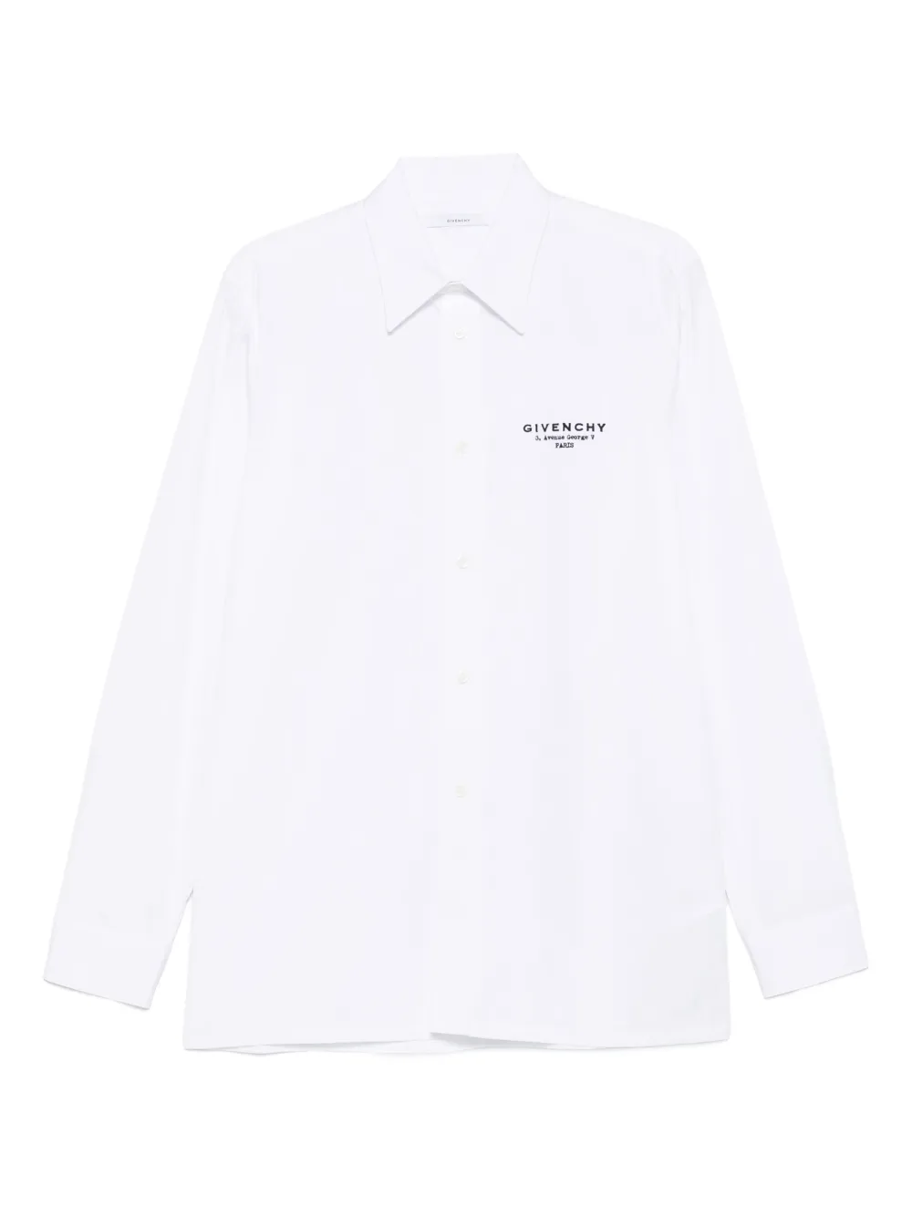 Givenchy logo-embroidered cotton shirt | White | Image 1