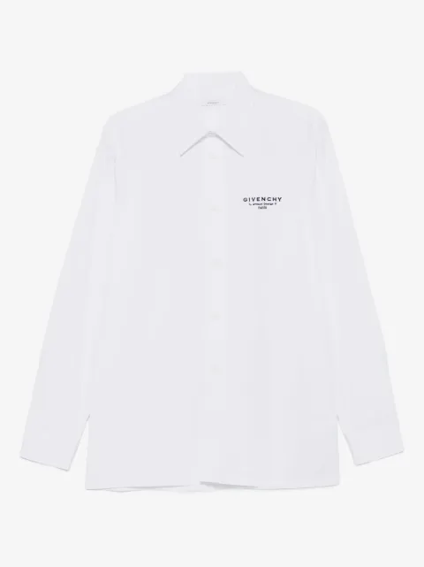 Givenchy logo-embroidered cotton shirt