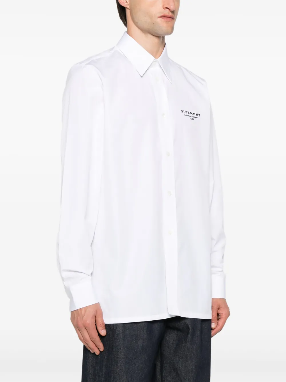 Givenchy Overhemd met geborduurd logo Wit