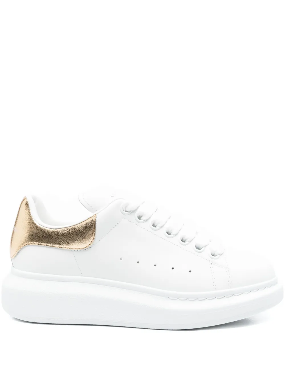 Alexander McQueen Oversized leather sneakers Wit