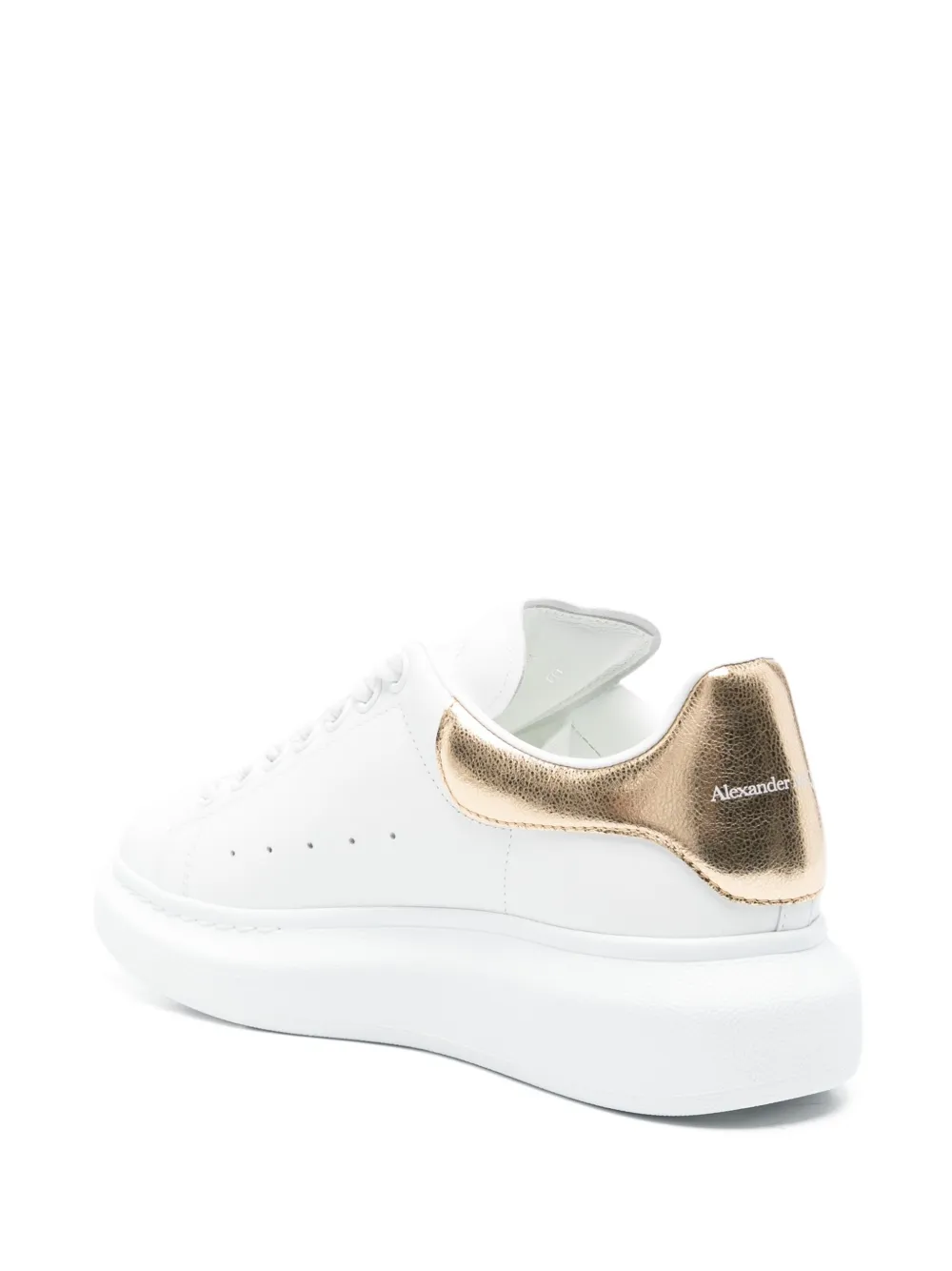 Alexander McQueen Oversized leather sneakers White