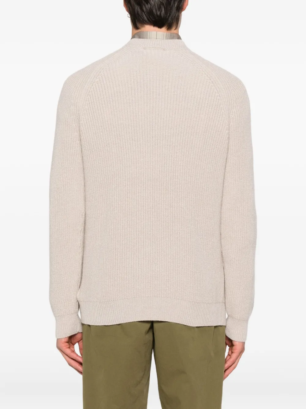 Zanone Kasjmier trui met raglan mouwen Beige