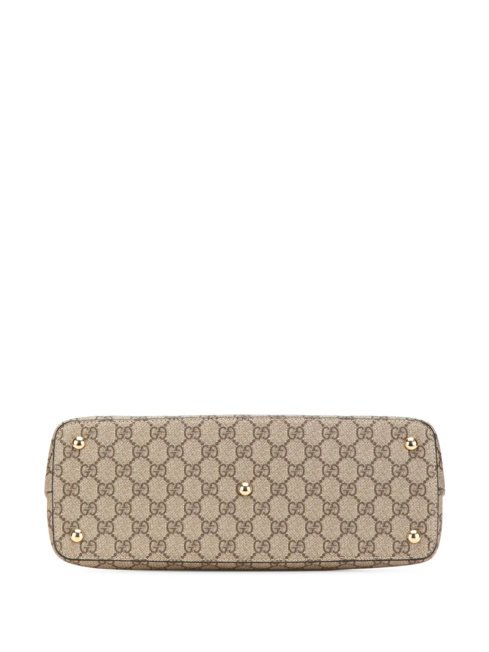 Pre-owned Gucci 2016-2025 Gg Supreme Linea A Satchel In Brown