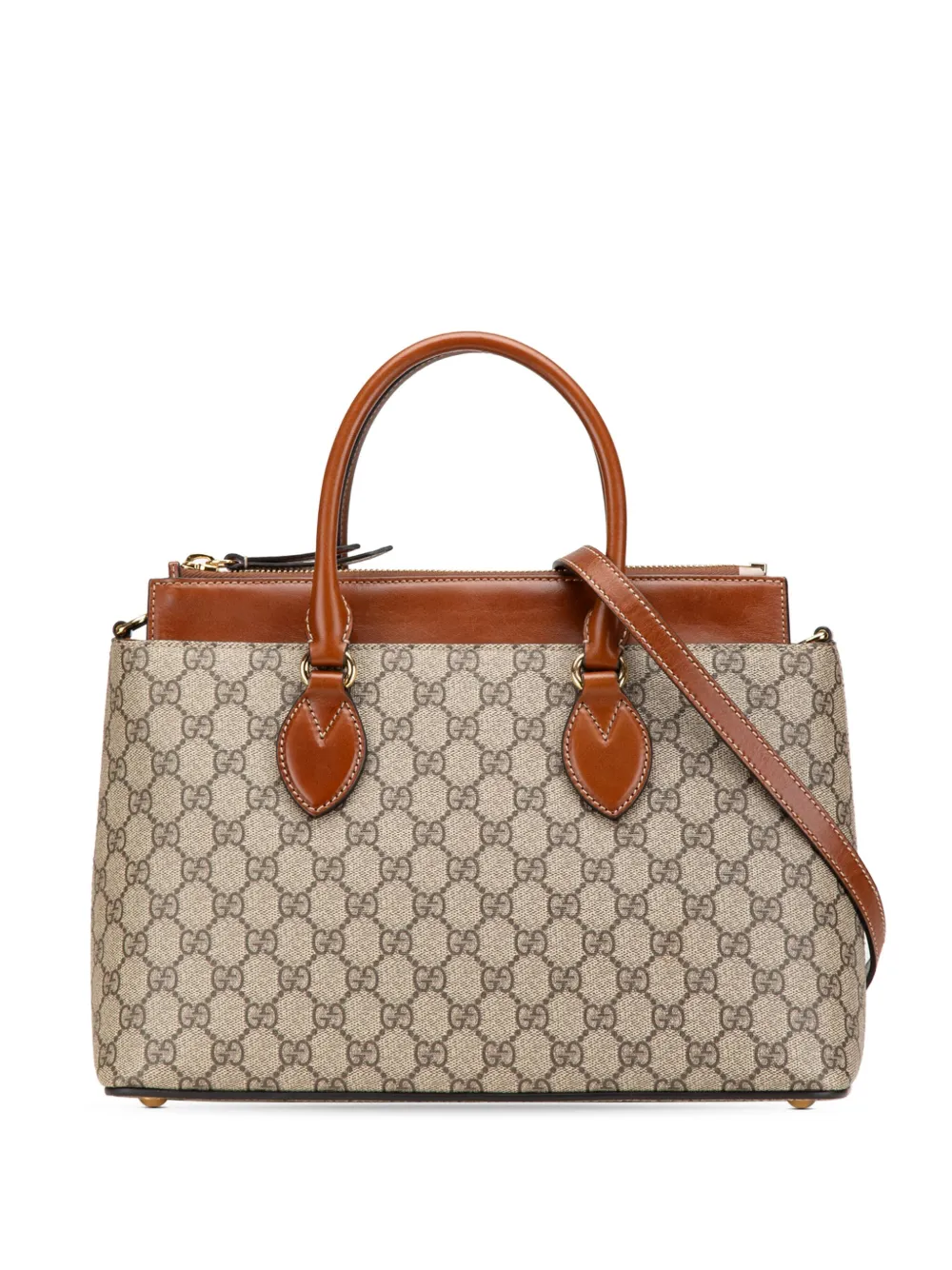 Pre-owned Gucci 2016-2025 Gg Supreme Linea A Satchel