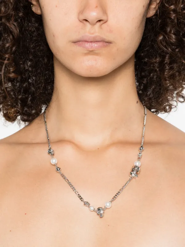 Alexander McQueen スカルネックレス スカル ネックレス | シルバー | Alexander McQueen JP