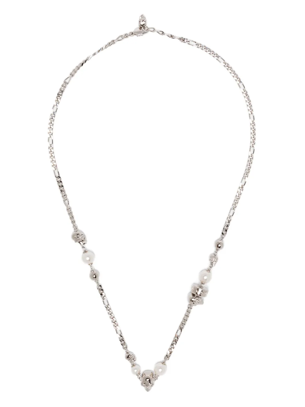 Alexander McQueen skull-charm curb-chain necklace | Silver | Image 1