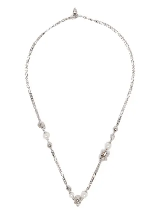 Alexander McQueen スカルチャーム ネックレス | シルバートーン