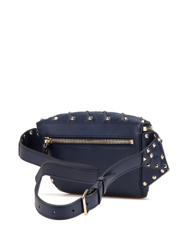 VALENTINO ロックスタッズ スパイク ベルトバッグブラック