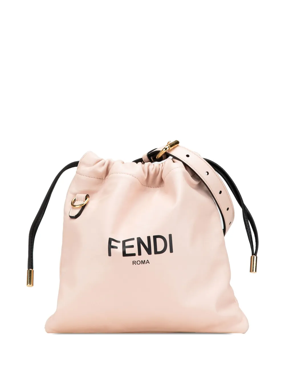 2010-2025 Small Leather Logo Drawstring crossbody bag
