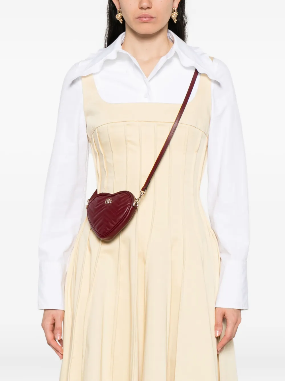 Gucci GG Marmont kleine hartvormige shopper Rood