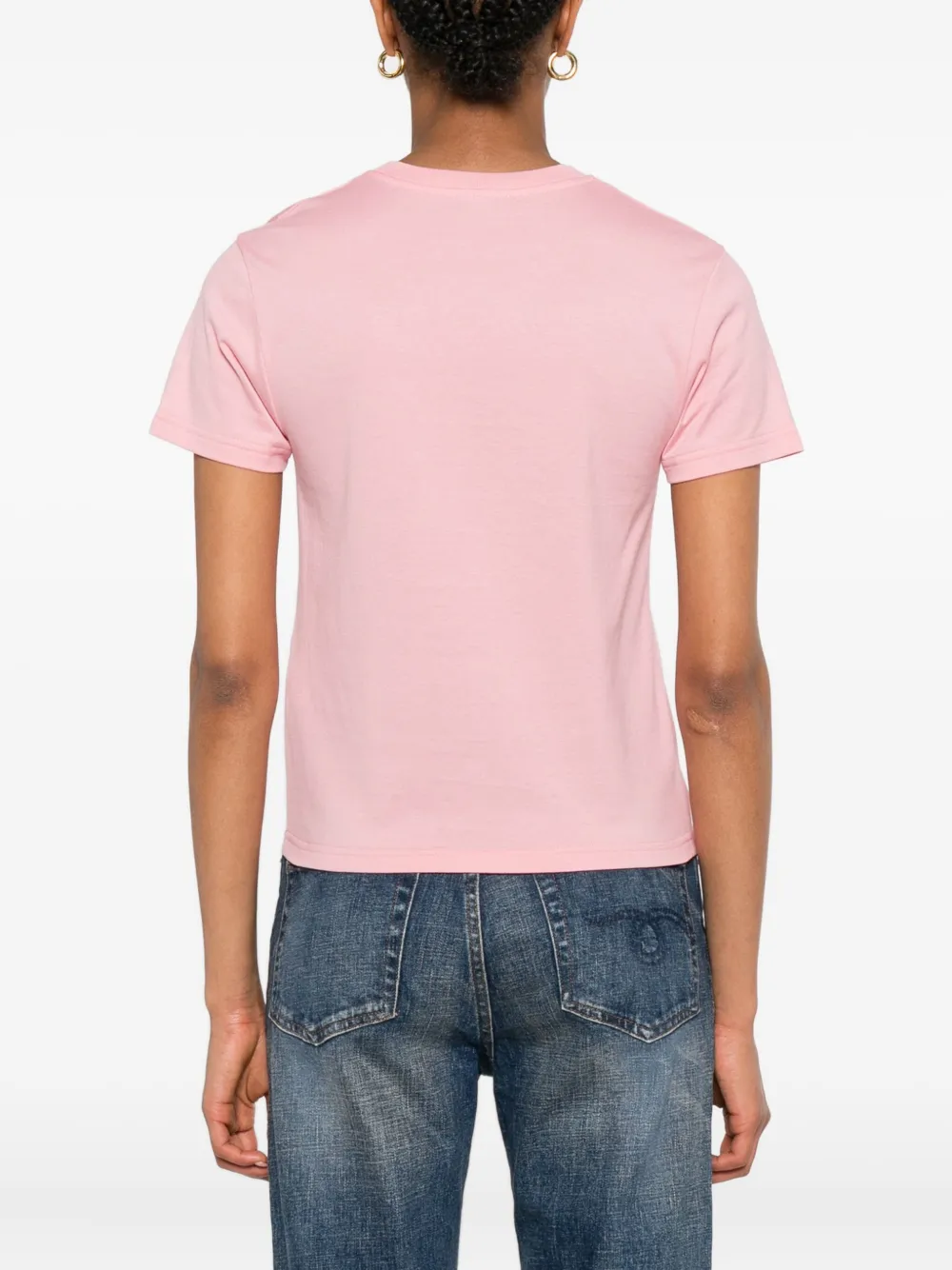 Gucci Katoenen T-shirt met logoprint Roze