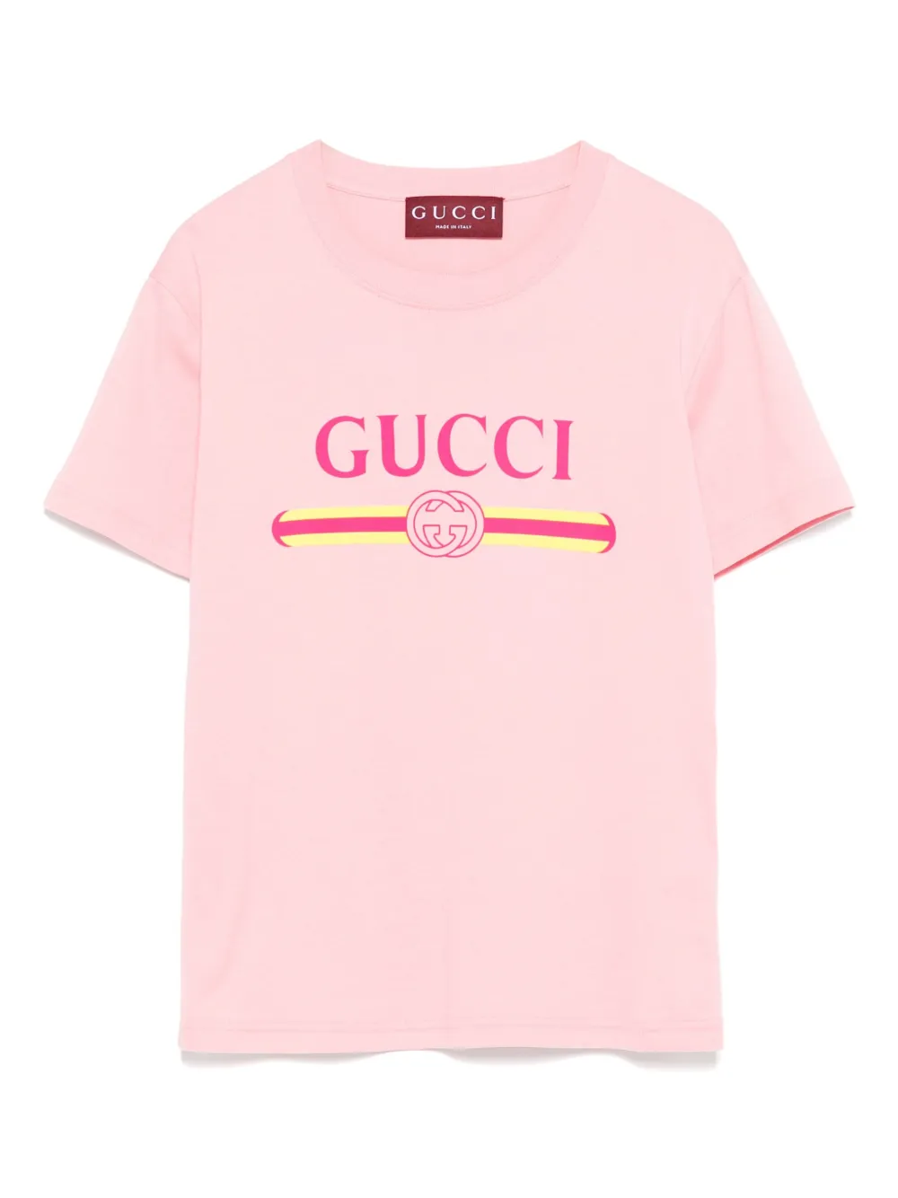 Gucci Katoenen T-shirt met logoprint Roze