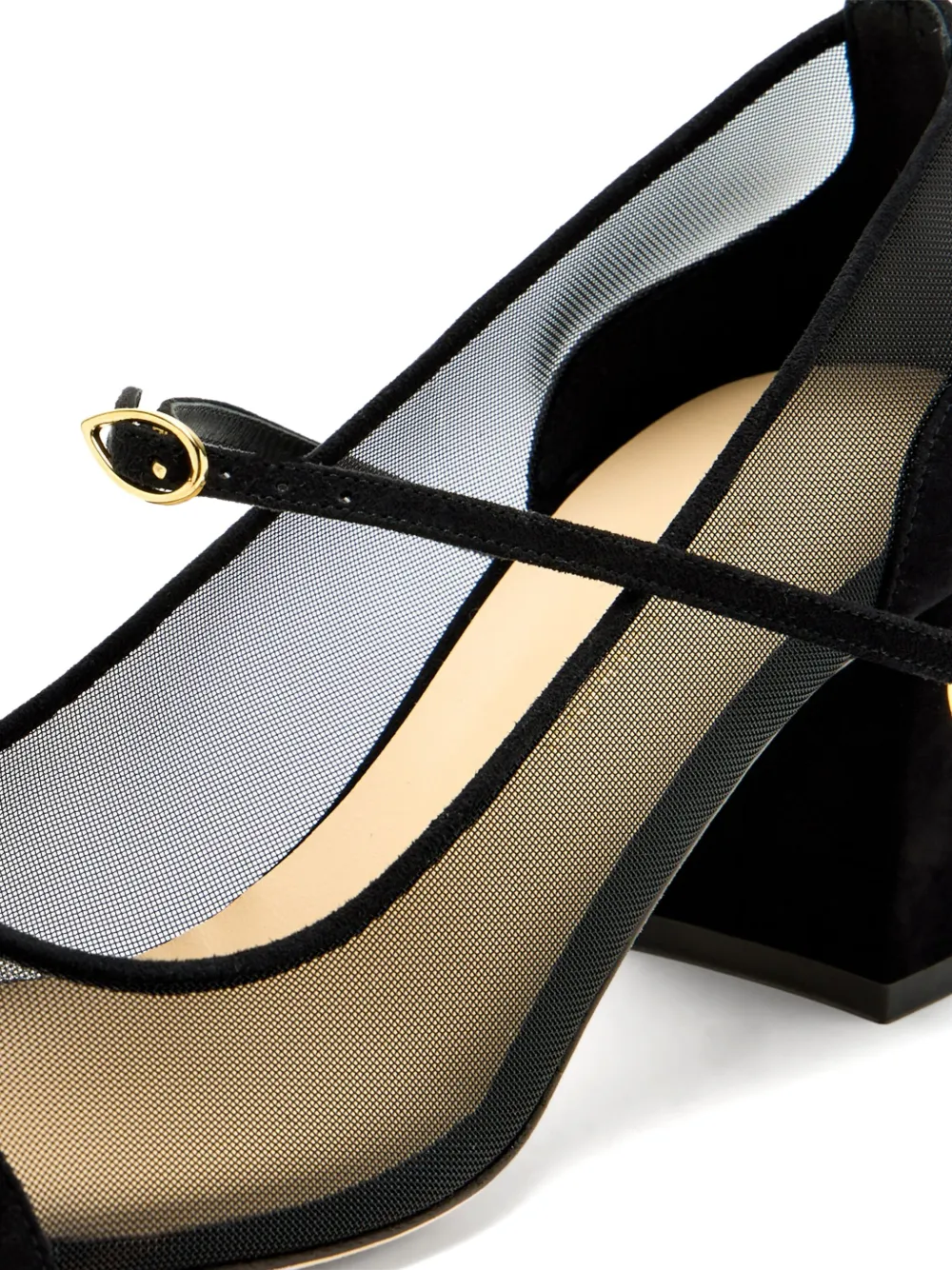 Jennifer Chamandi Closed Black Pump With Removable Strap In Black