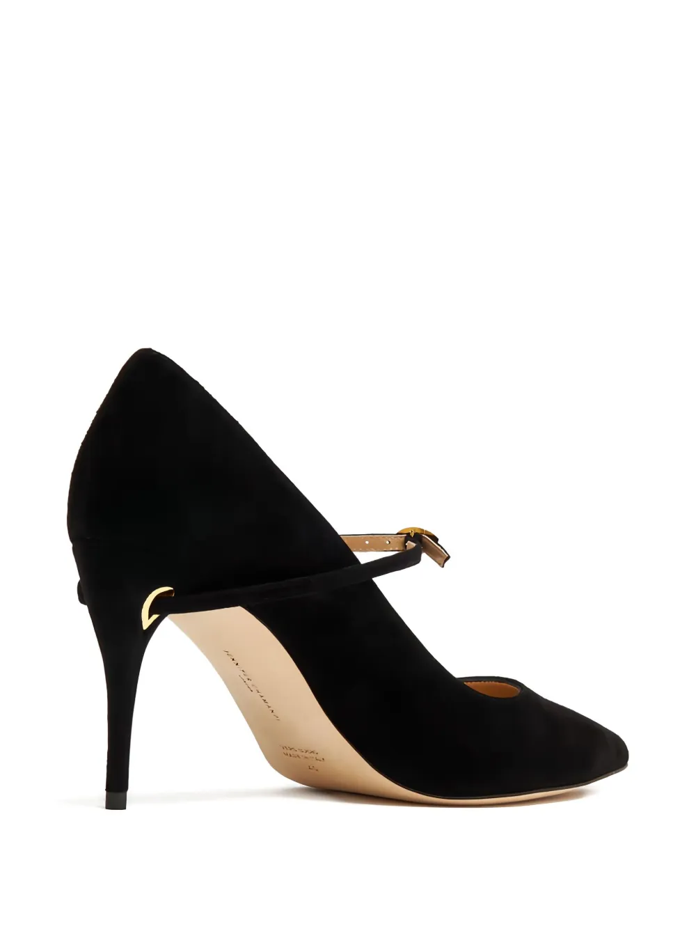 Jennifer Chamandi 85mm ankle-strap suede pumps Black