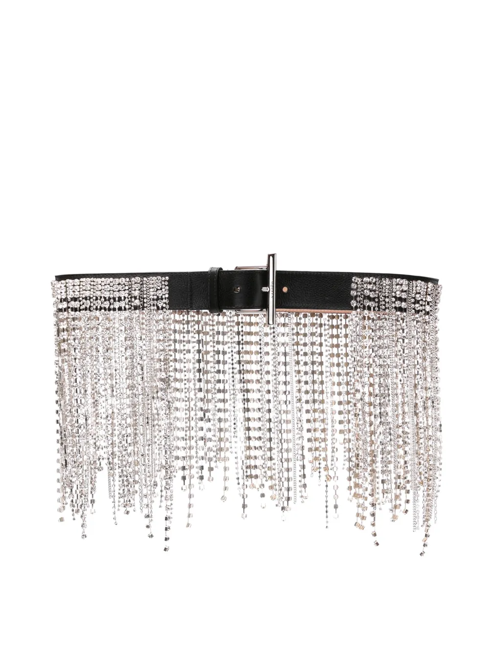 Alexander McQueen crystal-embellished leather belt Zwart