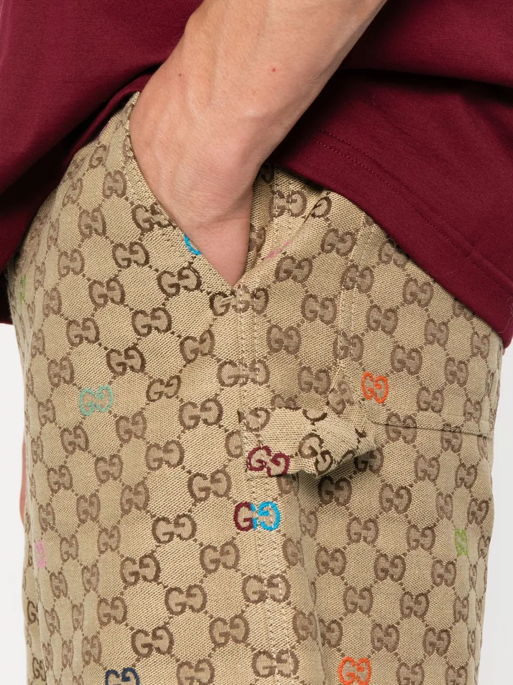 Gucci Shorts met monogram Beige