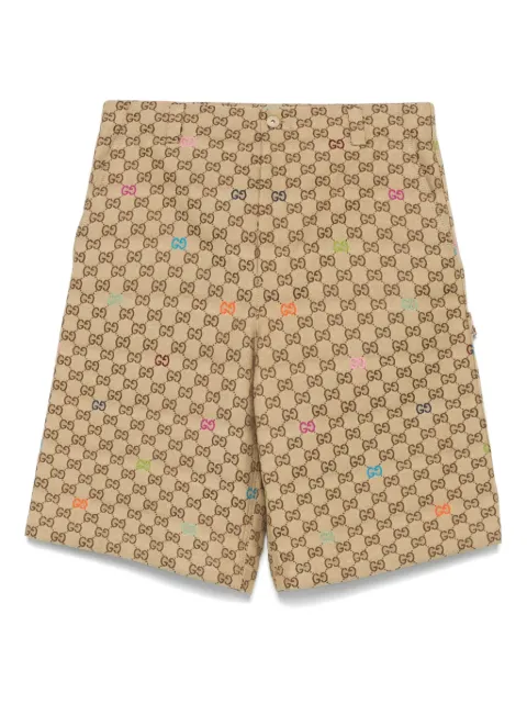 Gucci monogram logo shorts