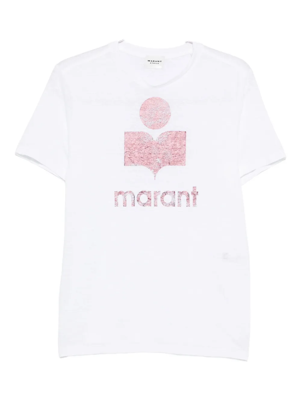 MARANT ÉTOILE Koldi logo-print linen T-shirt - ホワイト MARANT ÉTOILE Koldi logo-print linen T-shirt - ホワイト
