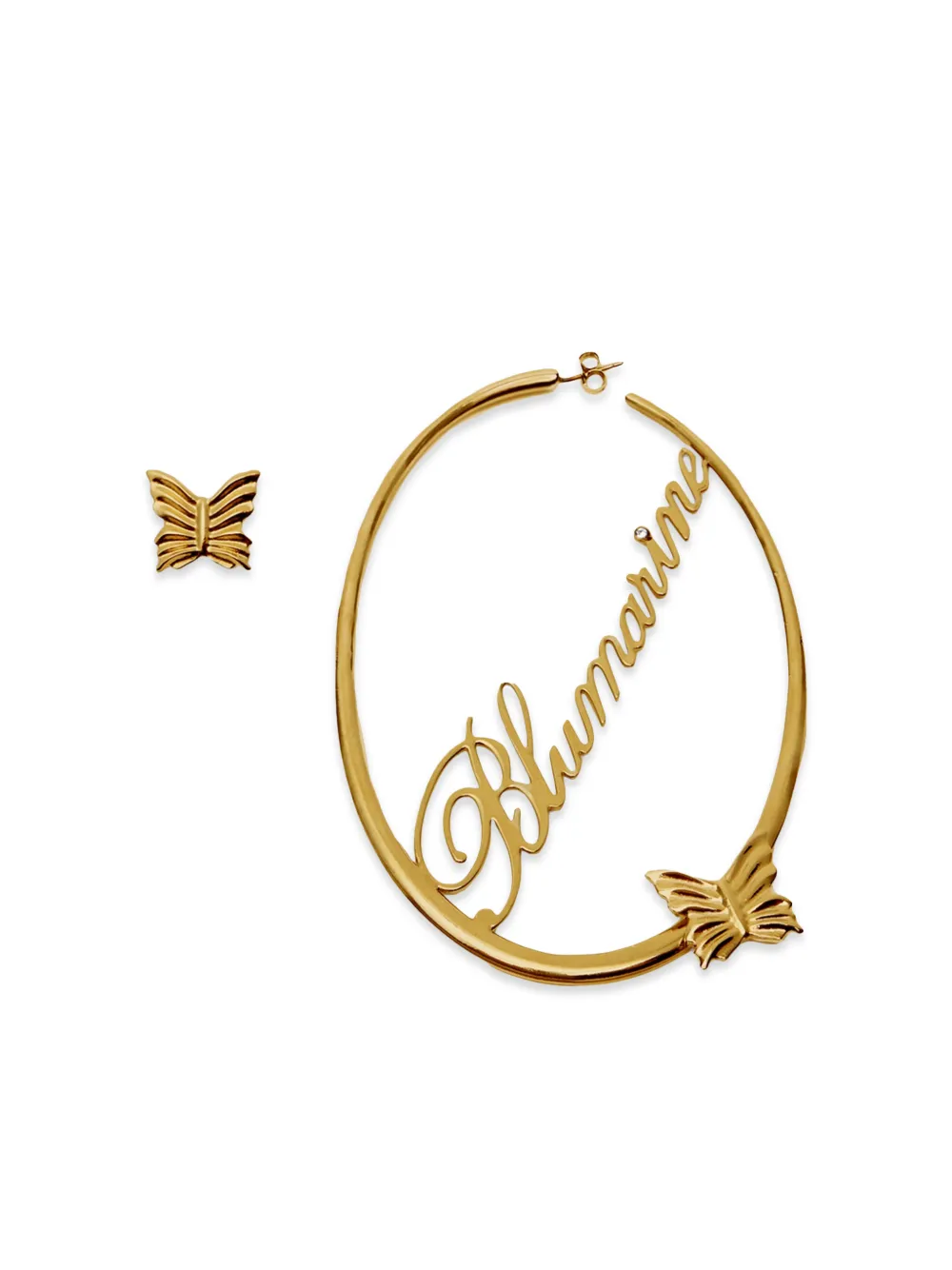 Blumarine logo-lettering earrings - Oro