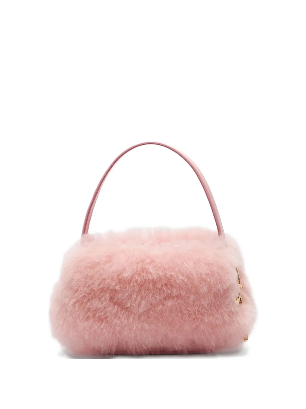 Blumarine ロゴチャーム エコファーバッグ - ピンク Blumarine ロゴチャーム エコファーバッグ - ピンク
