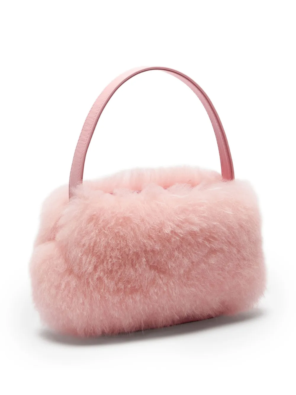 Blumarine Tas van imitatiebont met logobedel Roze