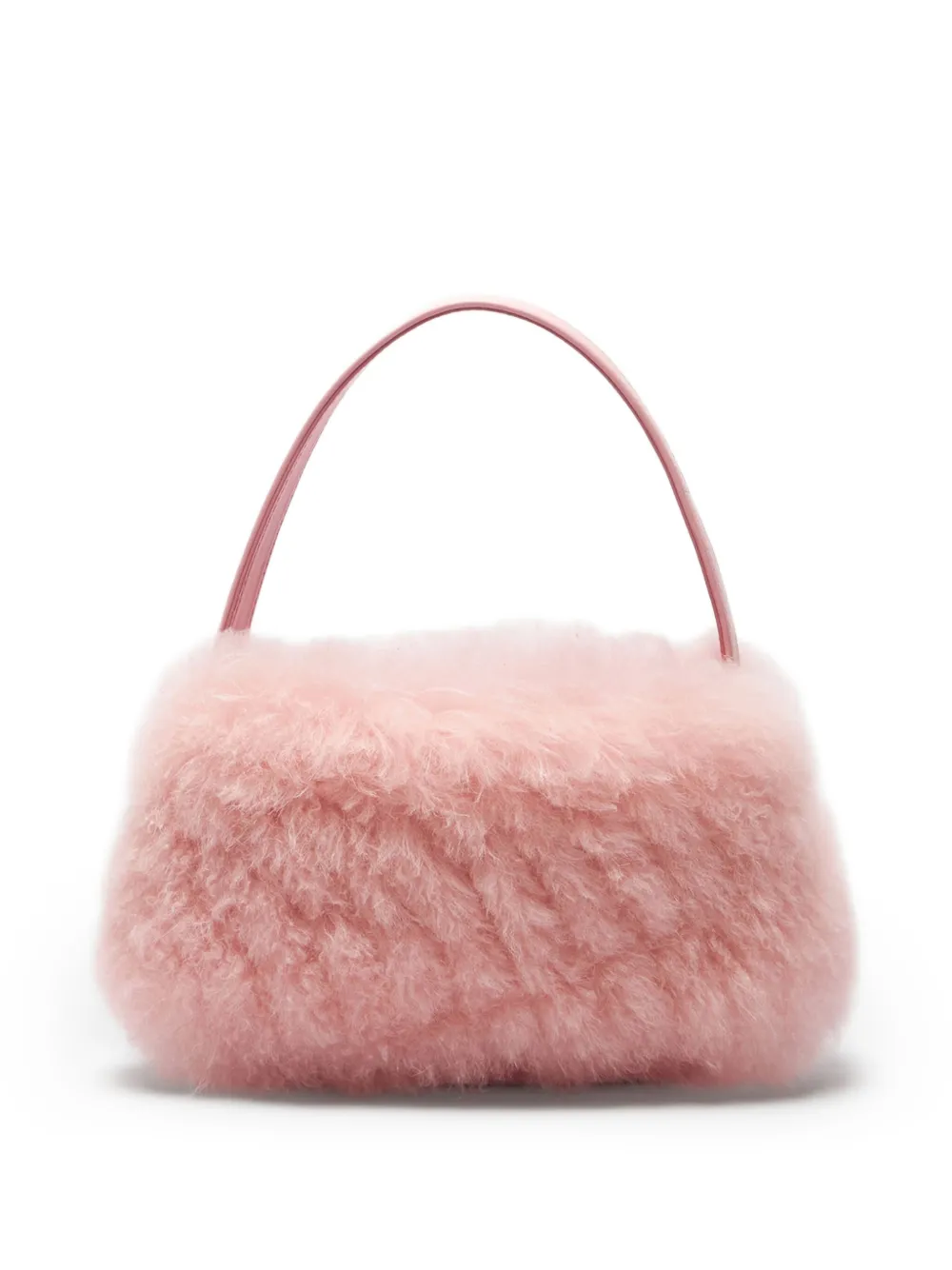 Blumarine Tas van imitatiebont met logobedel Roze