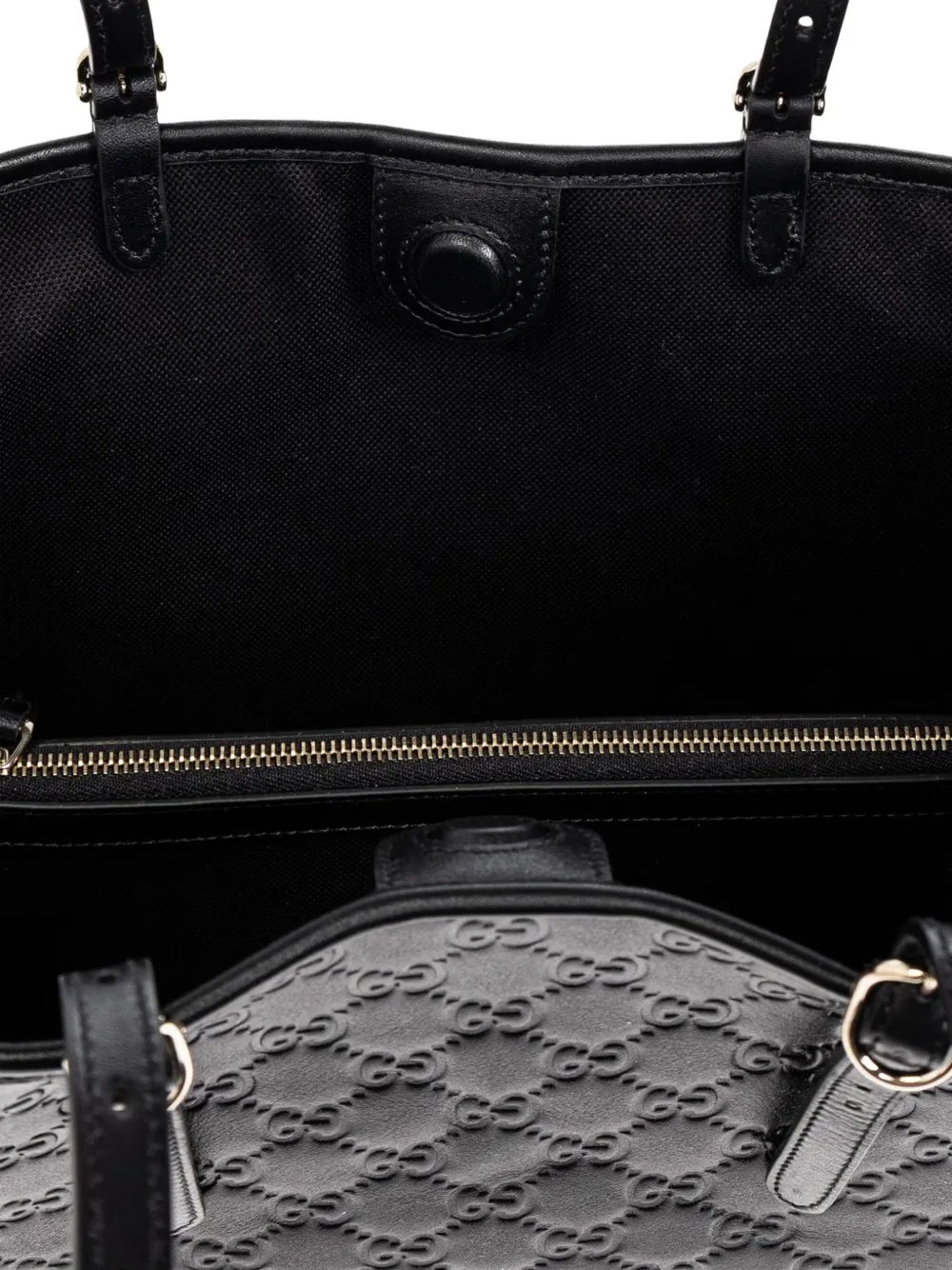 Gucci Medium GG leren schoudertas Zwart