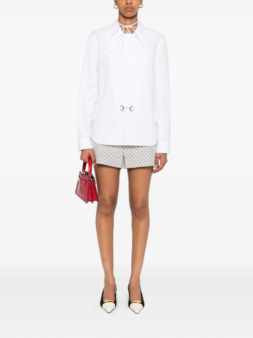 Gucci horsebit tie-neck shirt | Shirts | Image 2