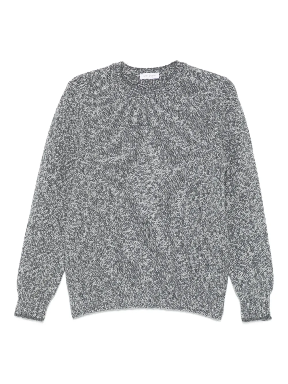 Gran Sasso Speckled Wool Crew-neck Sweater In Gray