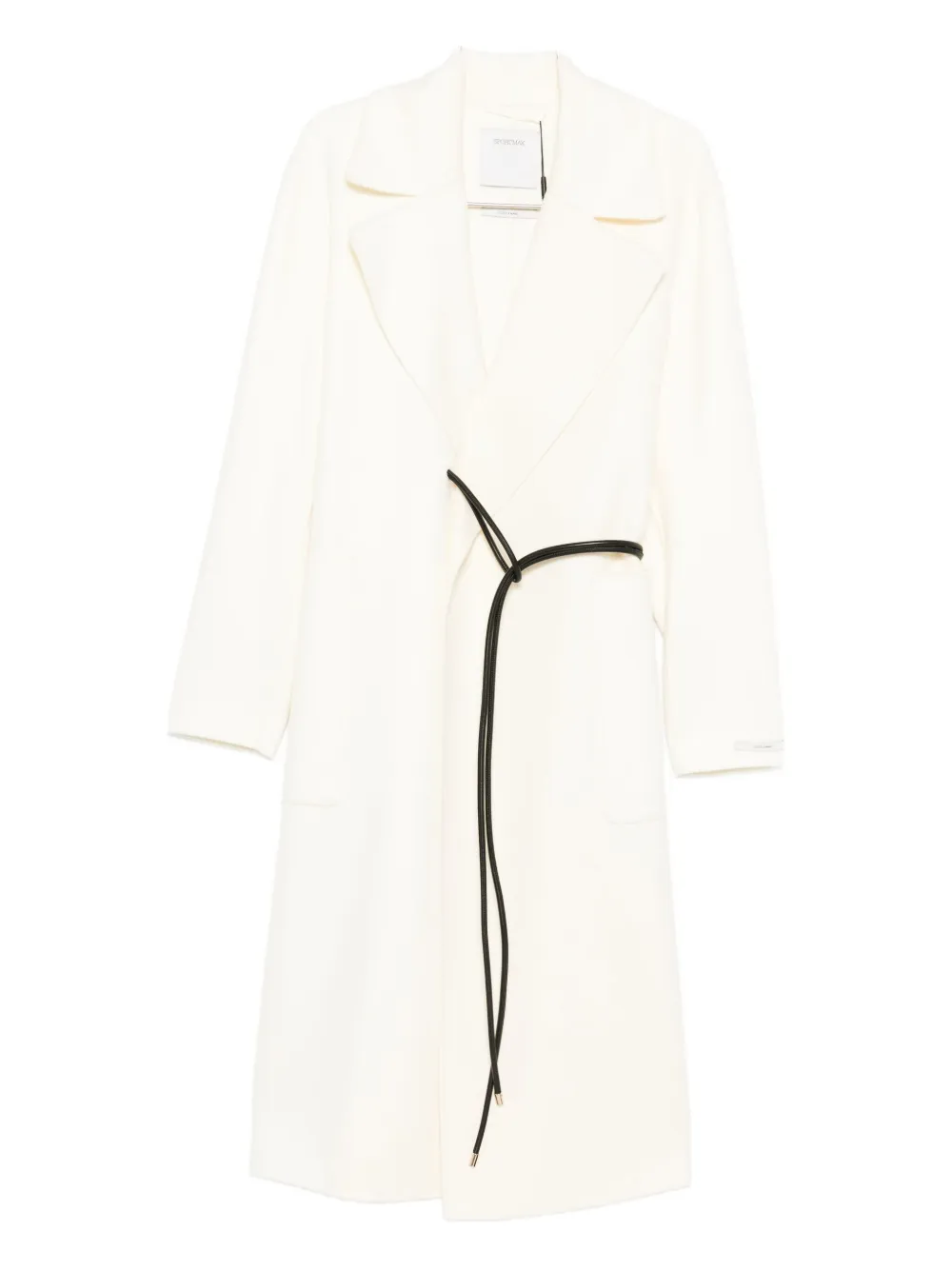 Sportmax knotted-tie fastening coat Beige