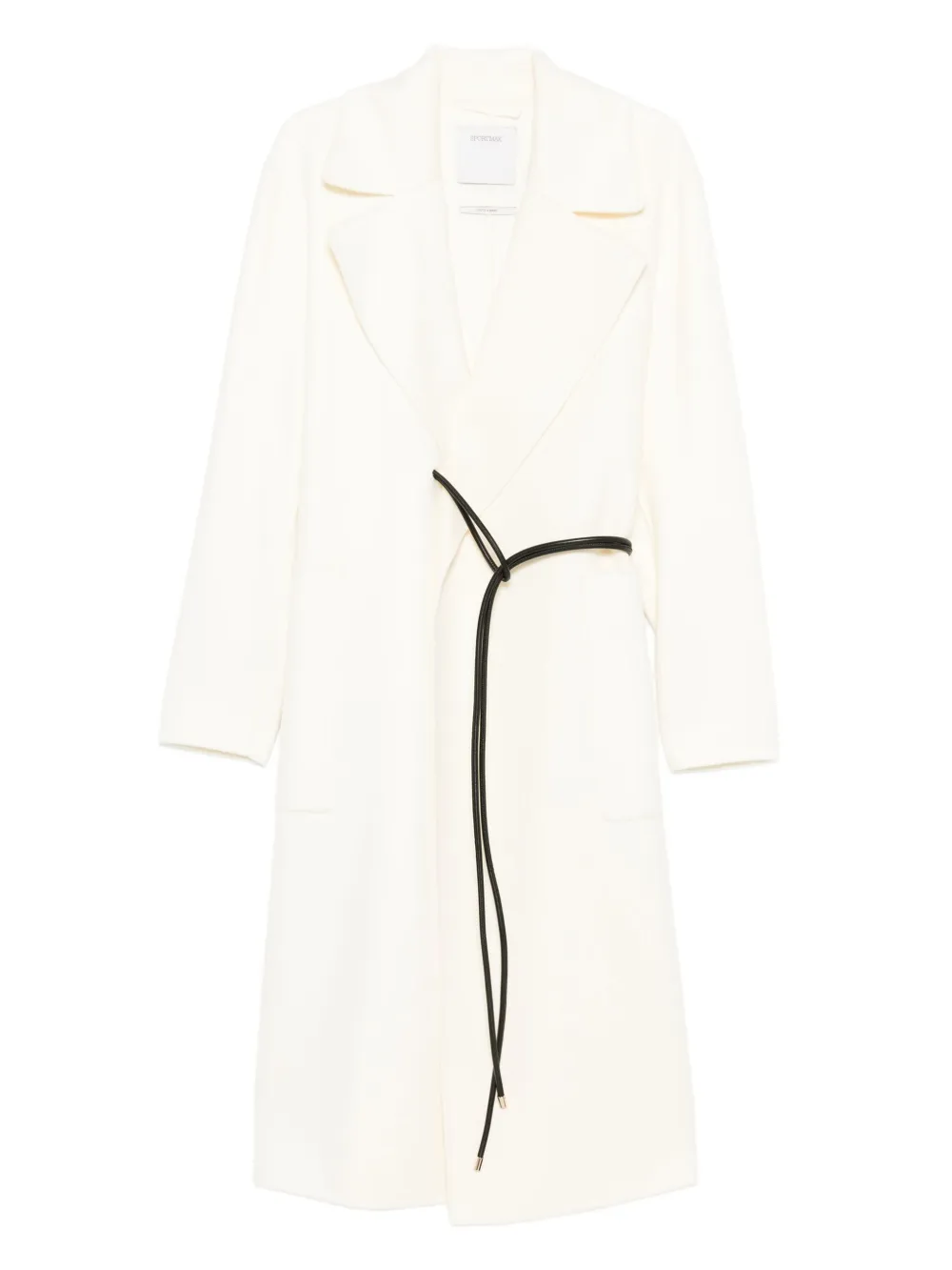 Sportmax knotted-tie fastening coat Beige