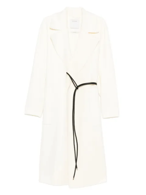 Sportmax knotted-tie fastening coat