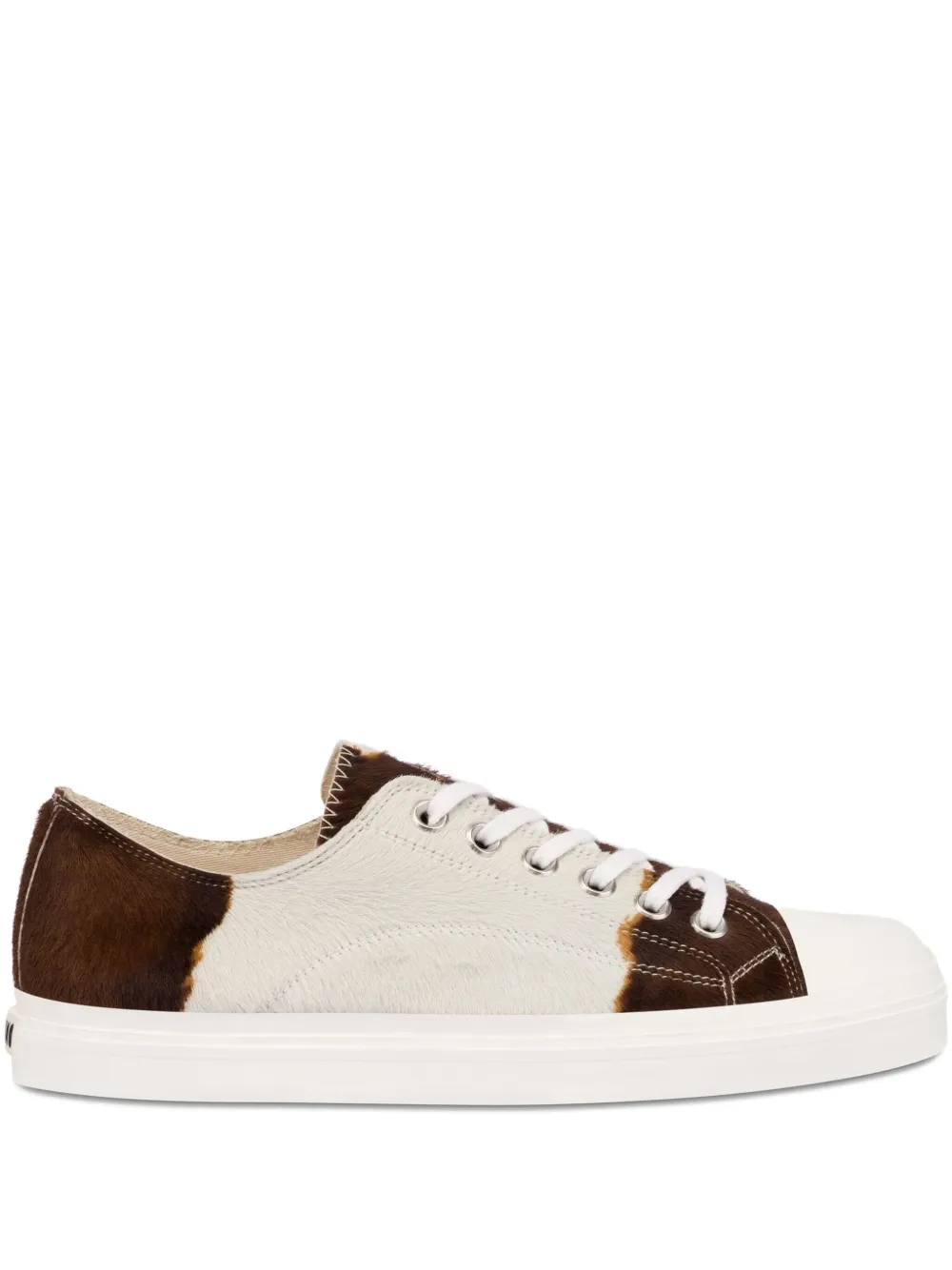 Moschino cowhide panelled sneakers Neutrals