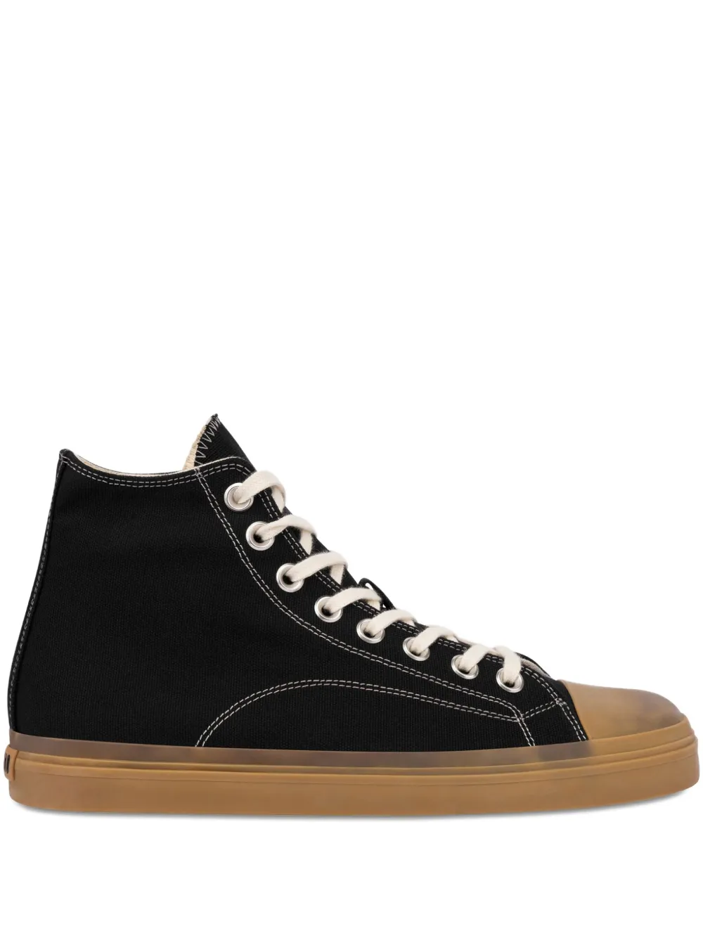 Moschino canvas lace-up sneakers Black