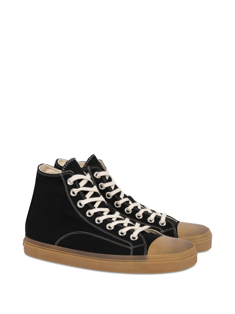 Moschino canvas lace-up sneakers Black