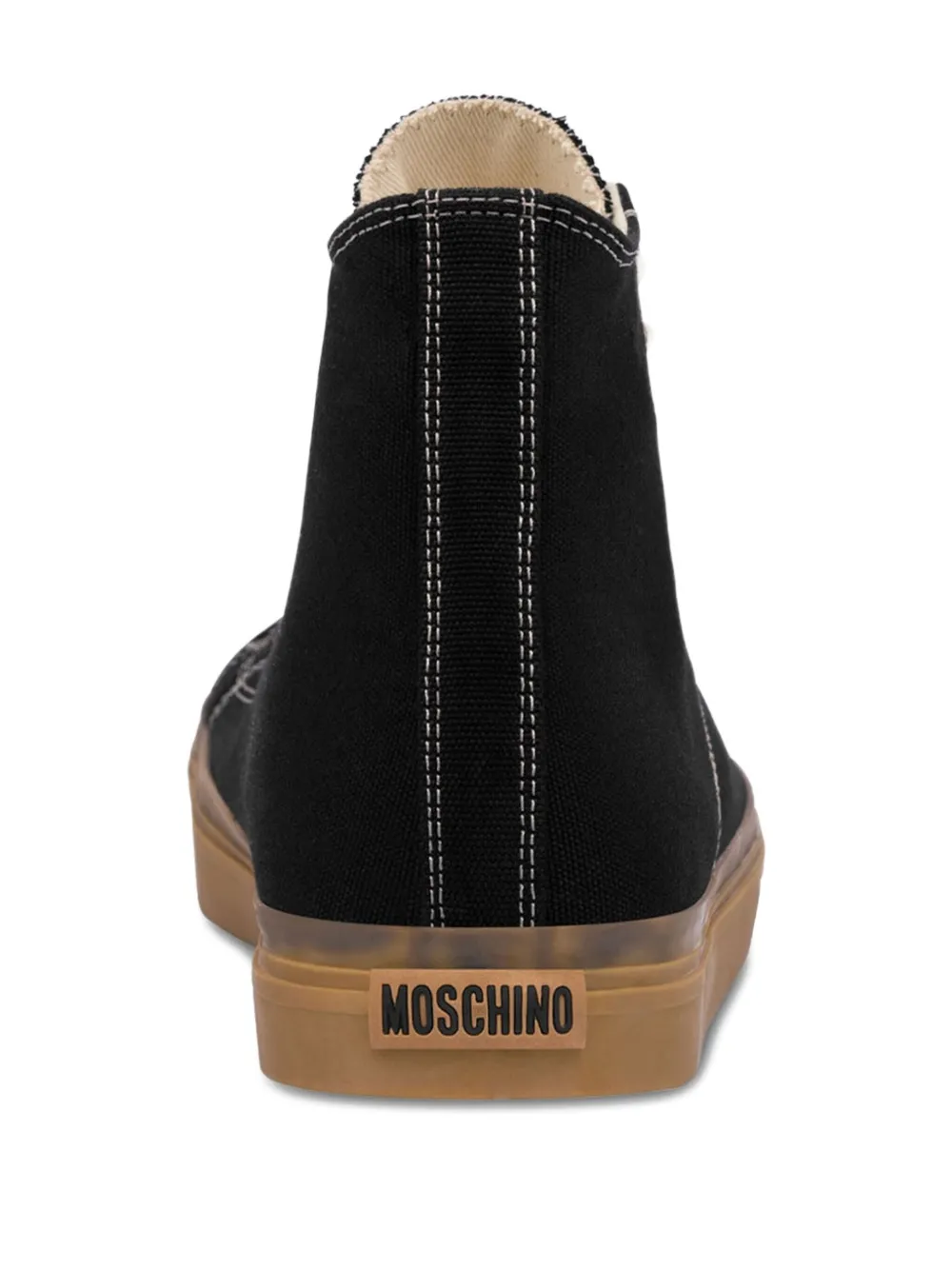 Moschino canvas lace-up sneakers Black