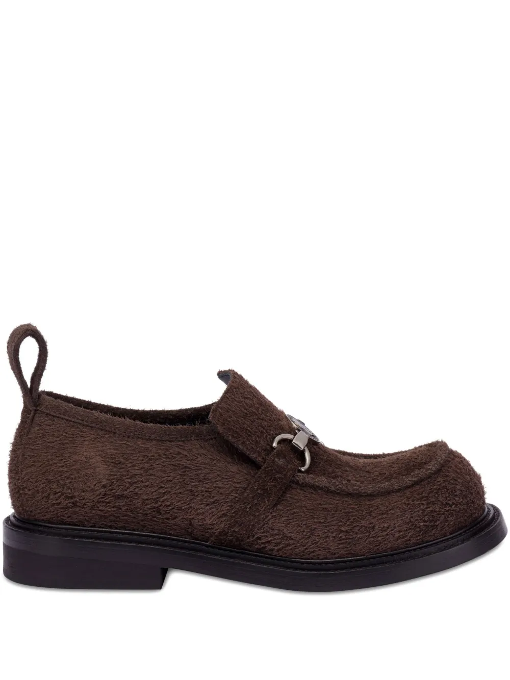 Moschino calf-hair slip-on loafers Brown