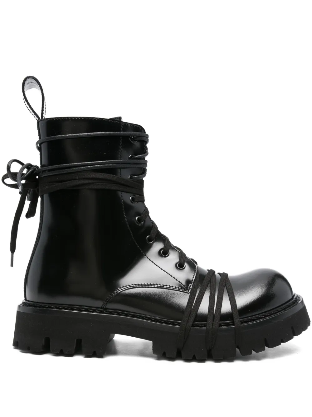 Moschino 45mm ankle-length lace-up boots Black