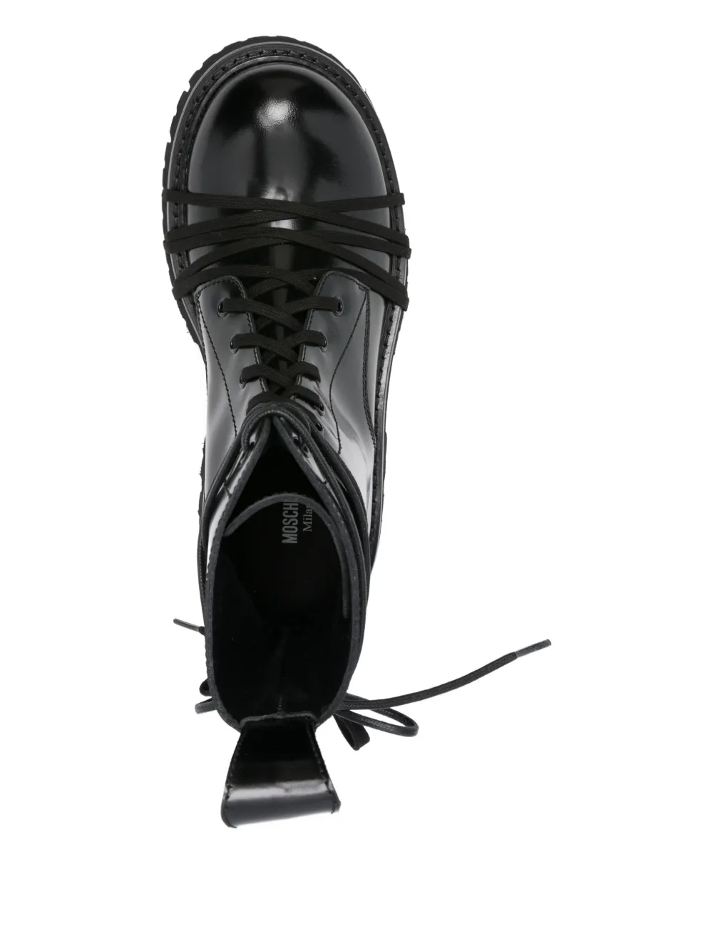 Moschino 45mm ankle-length lace-up boots Black