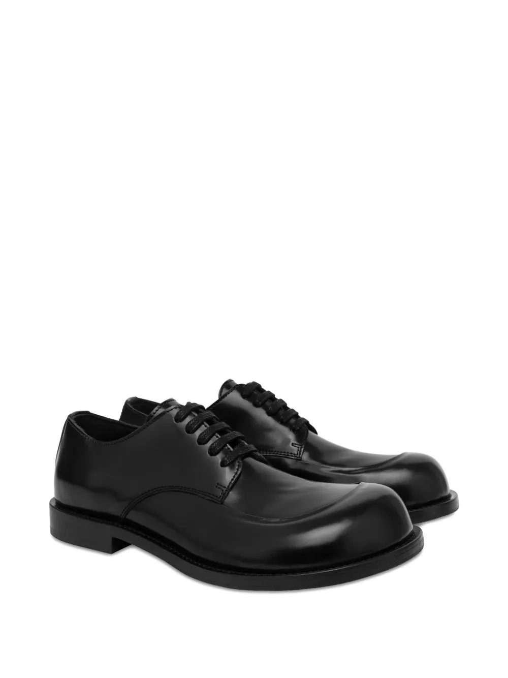Moschino polished lace-up oxford shoes Black