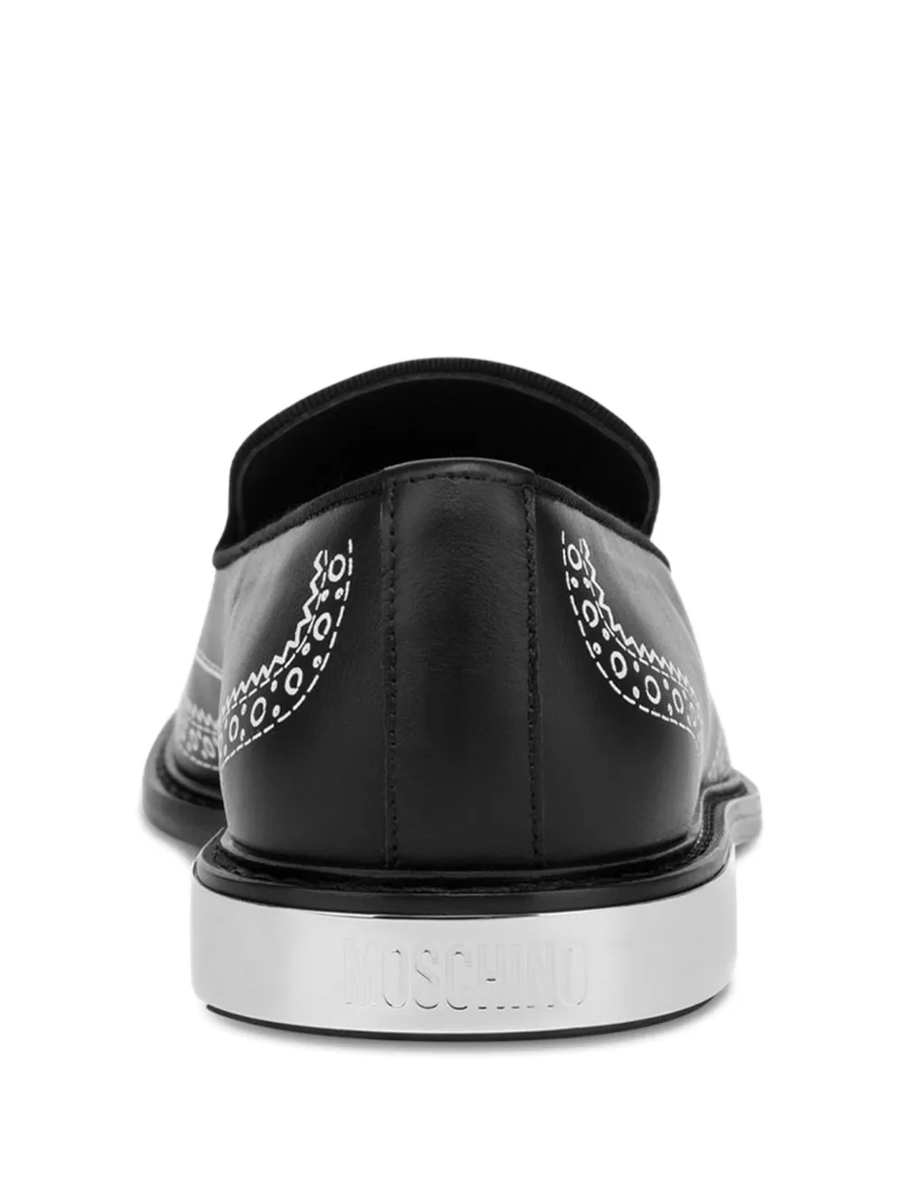Moschino leather loafers Black
