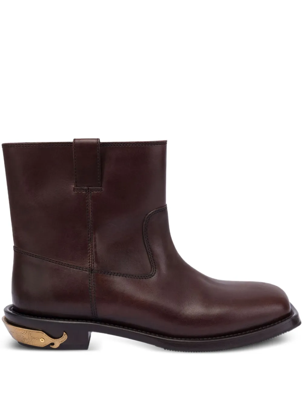 Moschino leather ankle boots Brown