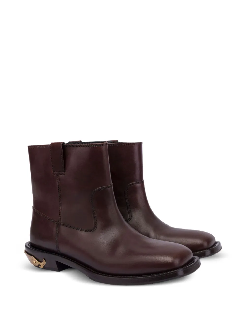 Moschino leather ankle boots Brown