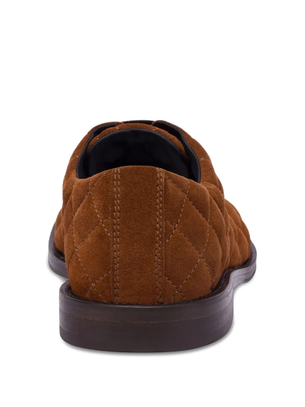 Moschino quilted lace-up shoes Brown