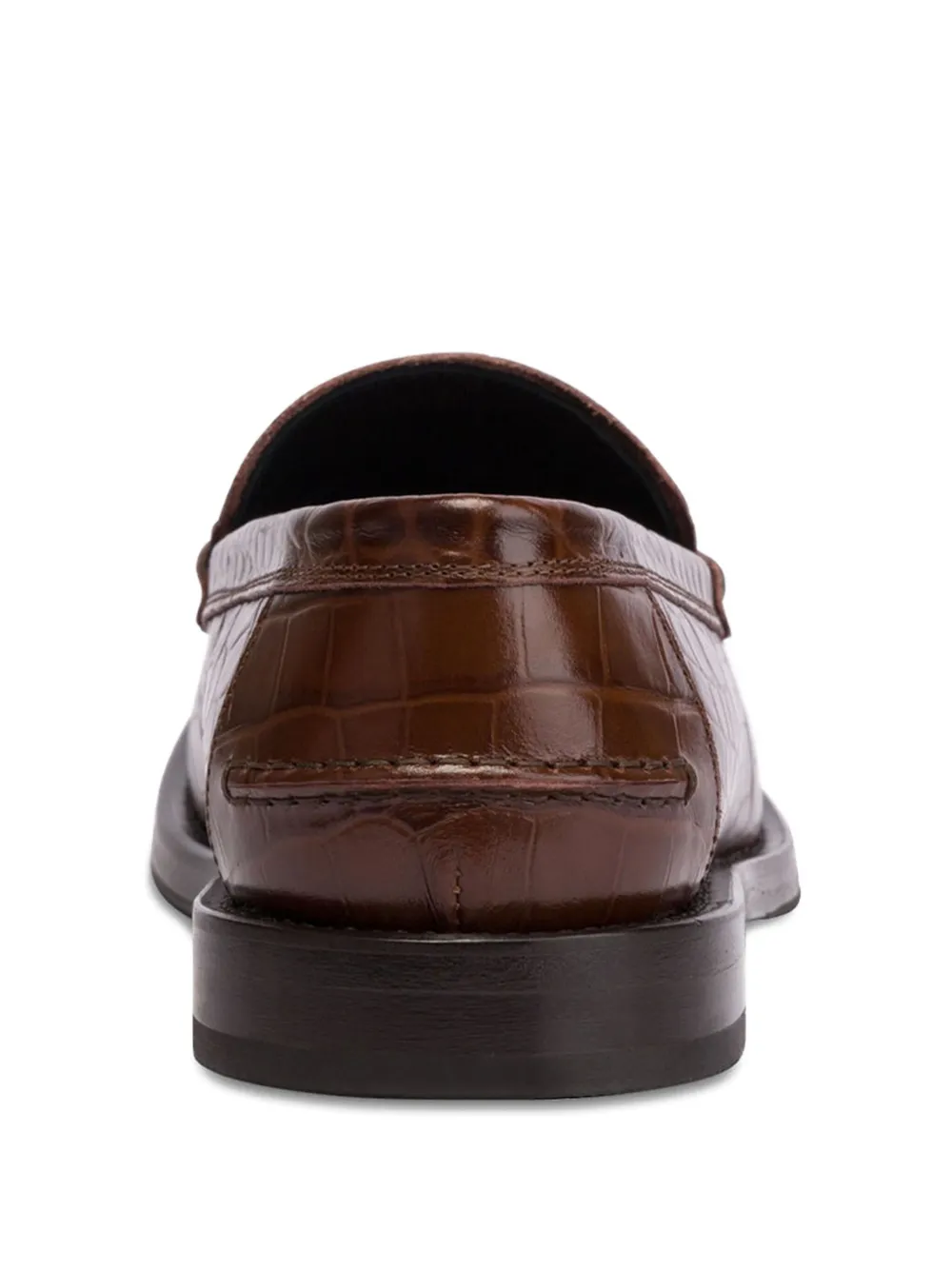 Moschino crocodile-embossed loafers Brown