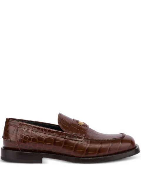 Moschino mocassins à effet peau de crocodile
