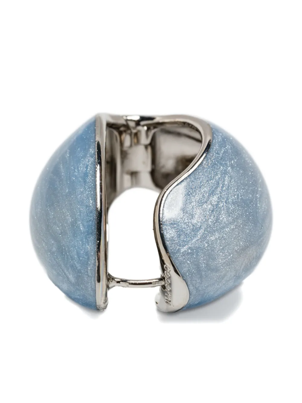 Coperni Gelakte creole oorbellen - Blauw